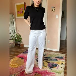 White wide-leg trousers